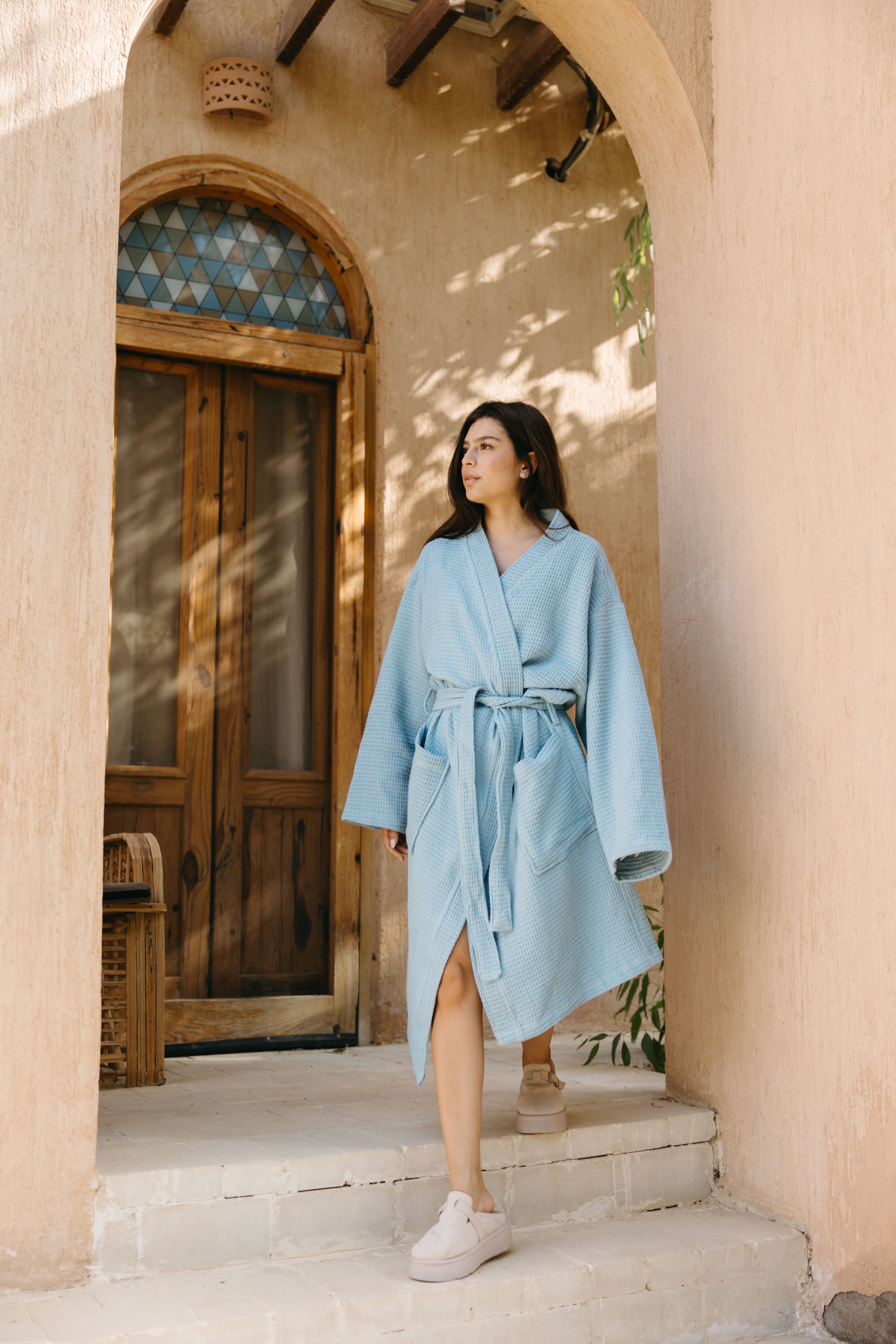 Waffle Bathrobe pure Cotton (Outlet)