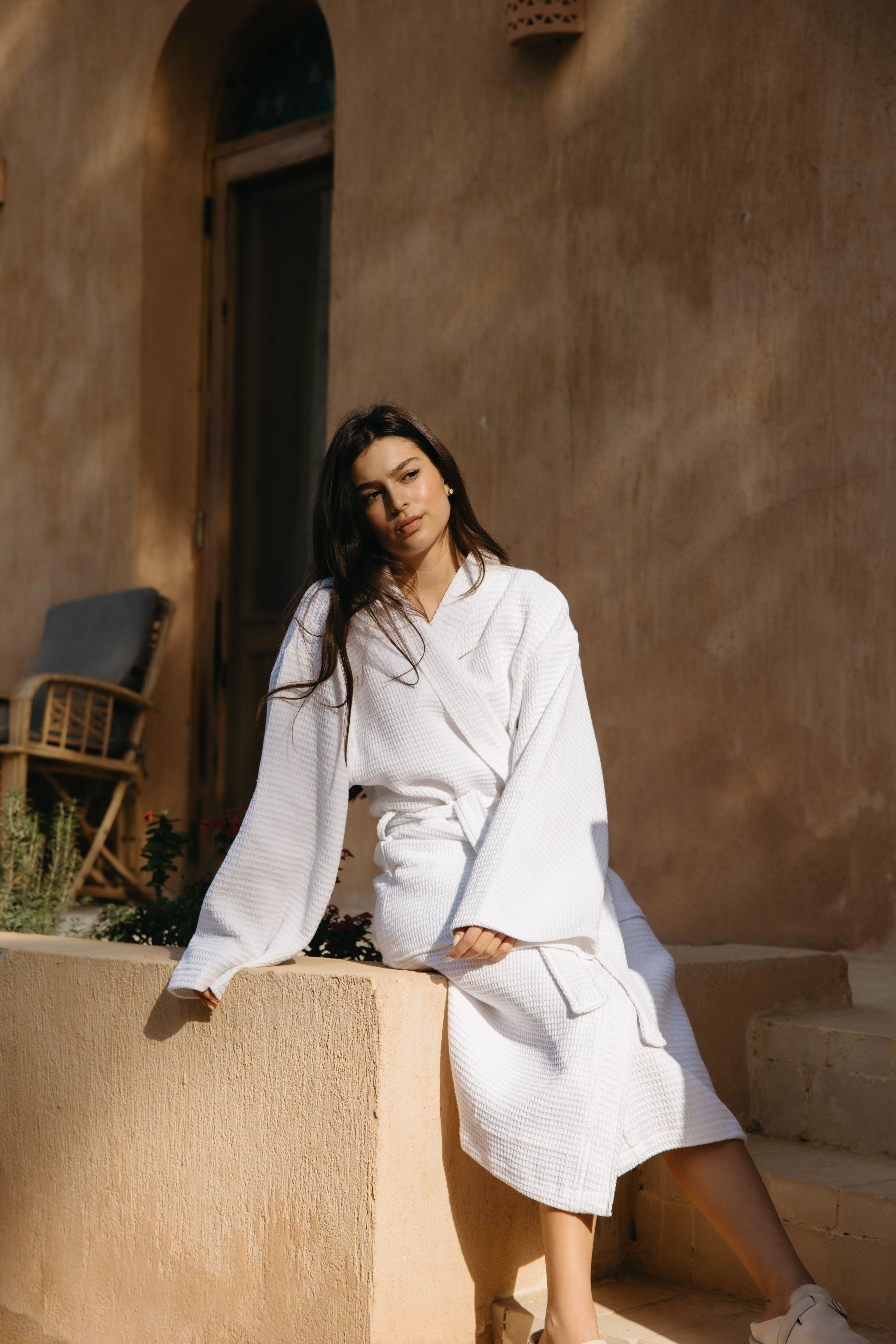 Waffle Bathrobe pure Cotton (Outlet)