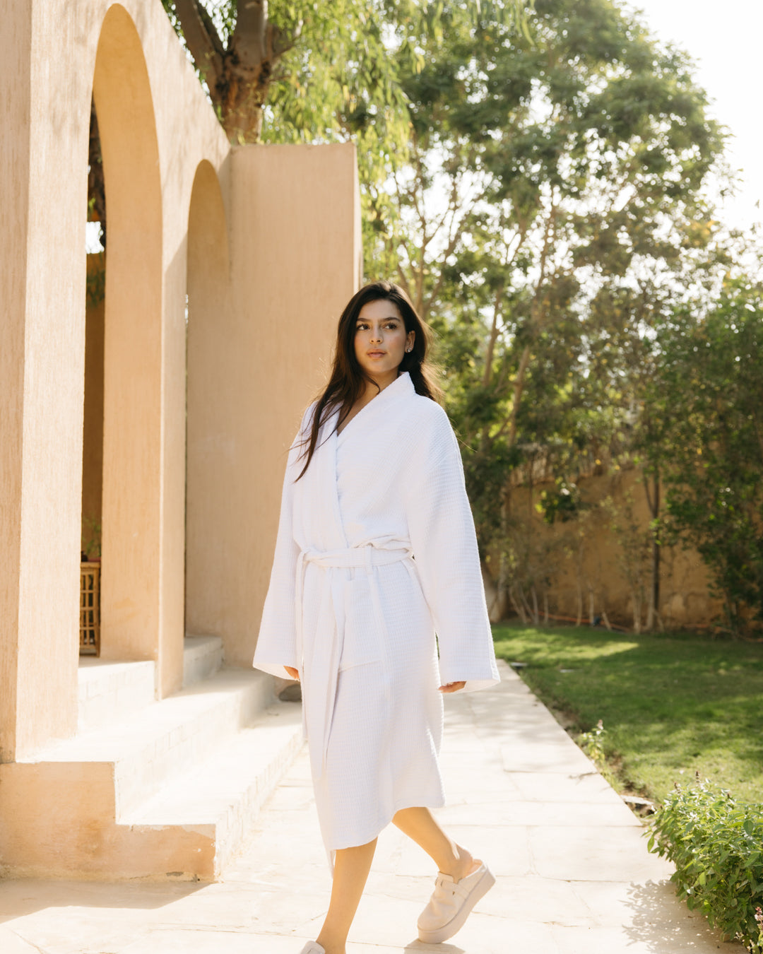 100% Cotton Waffle Bathrobe