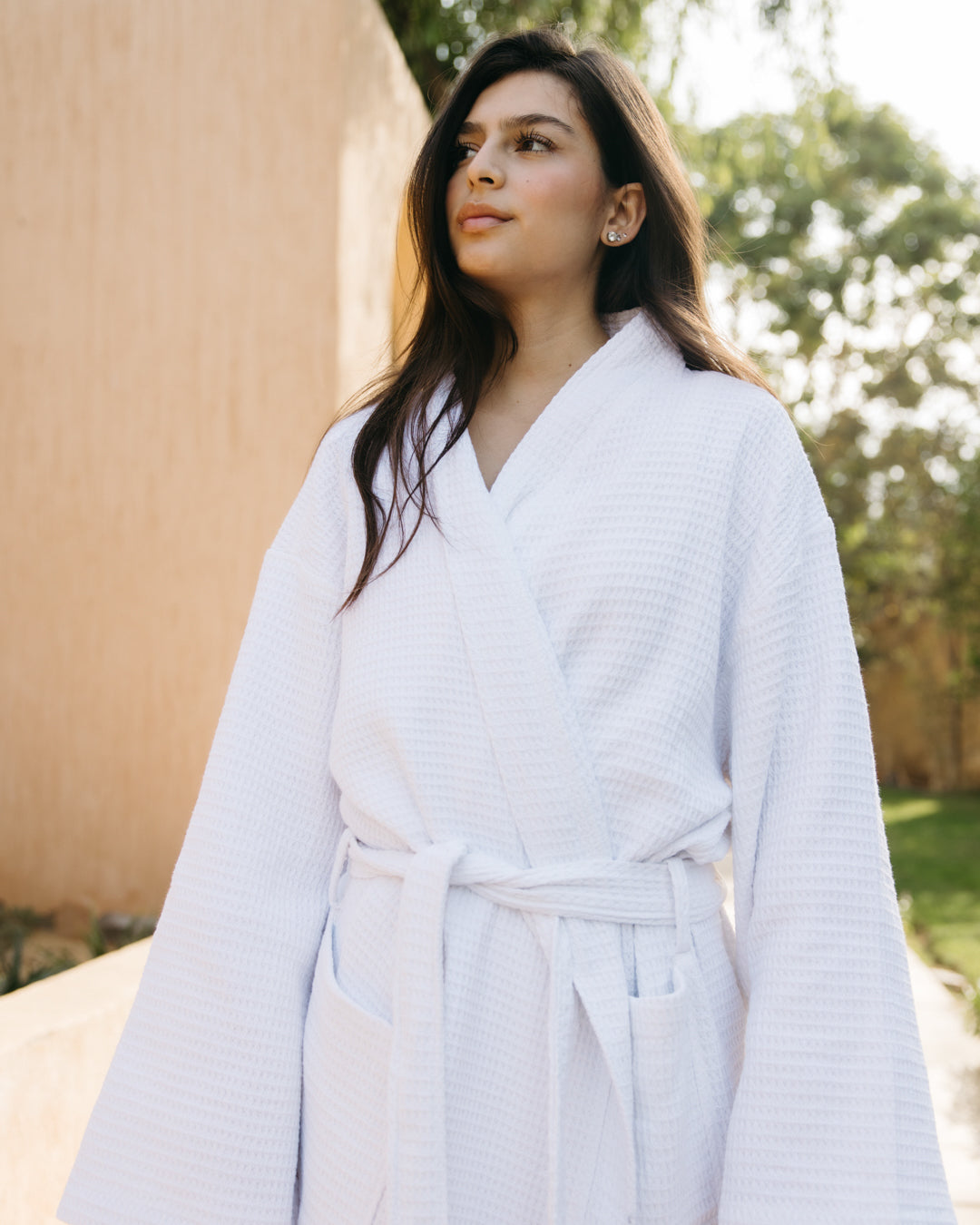 100% Cotton Waffle Bathrobe
