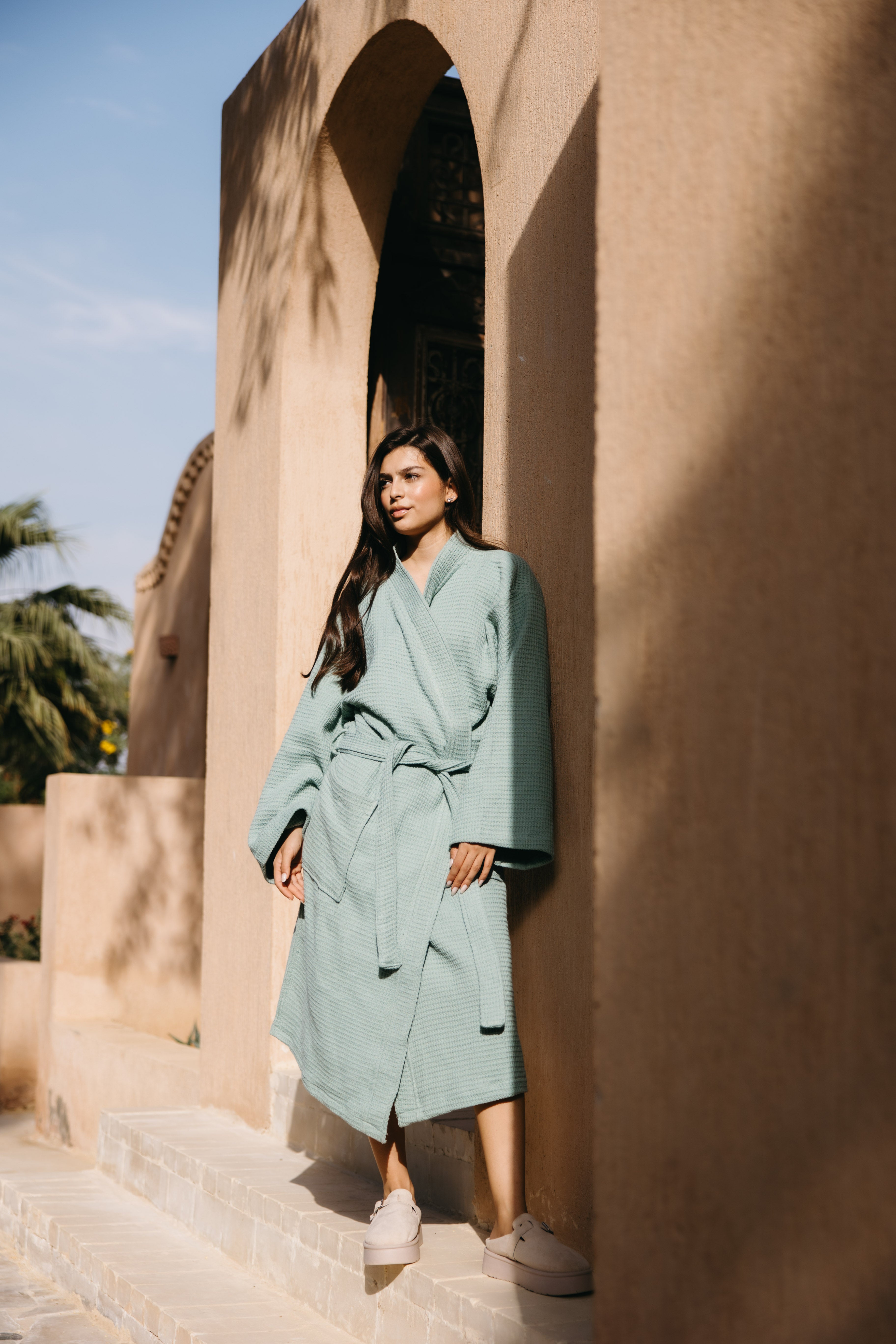 Waffle Bathrobe pure Cotton (Outlet)