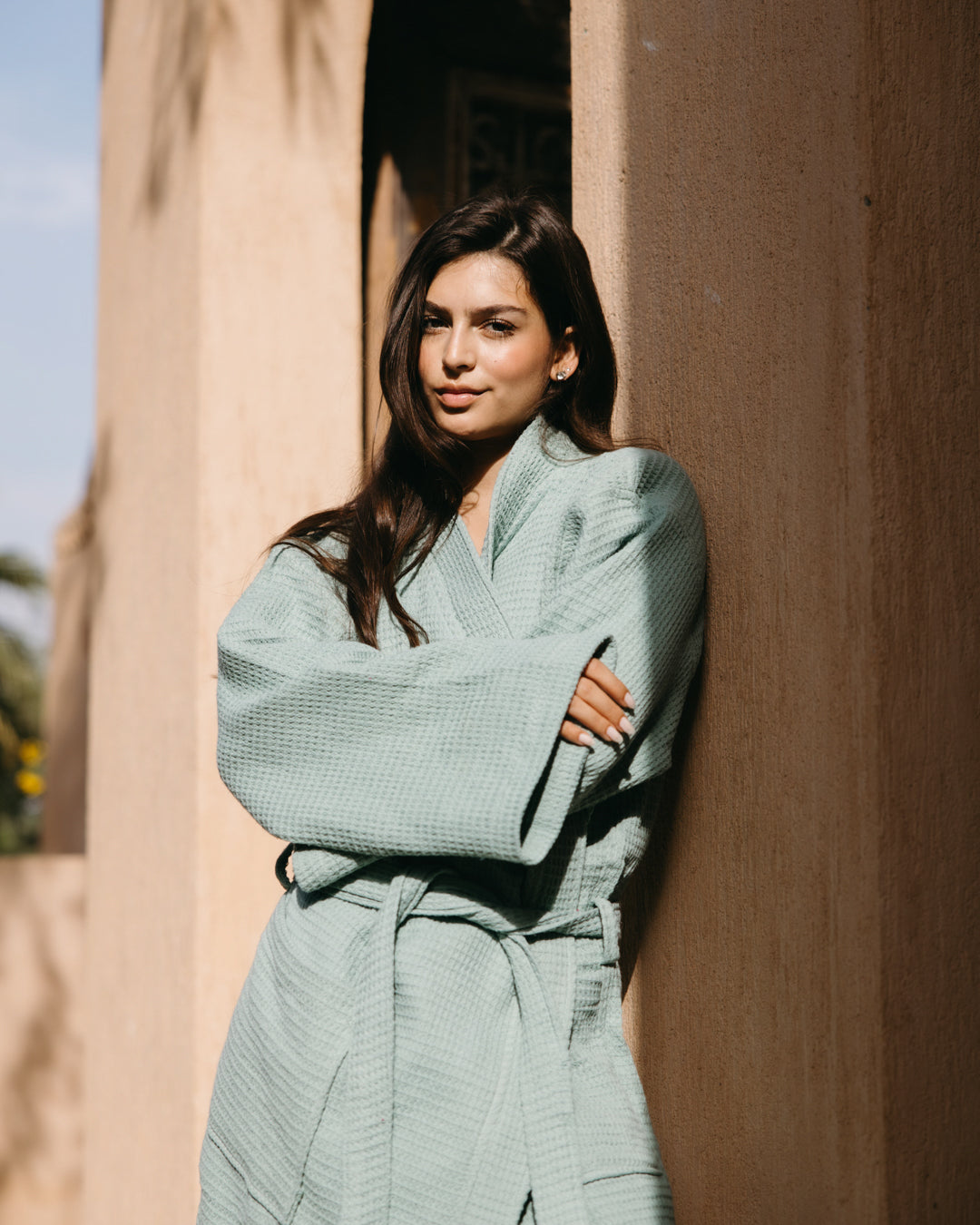 100% Cotton Waffle Bathrobe