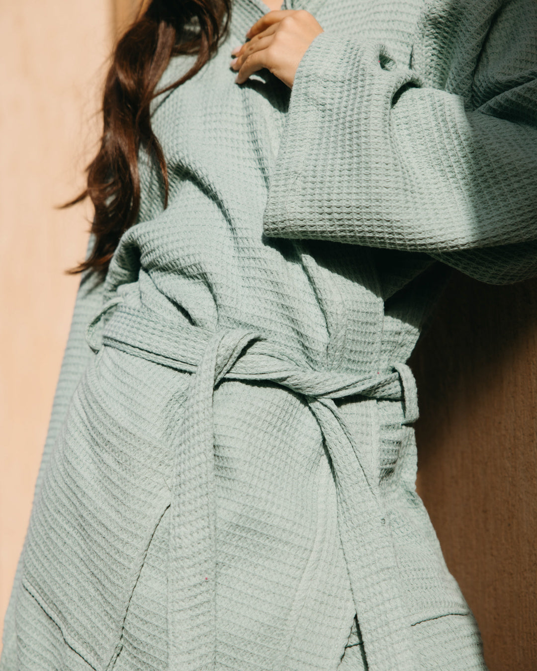 100% Cotton Waffle Bathrobe