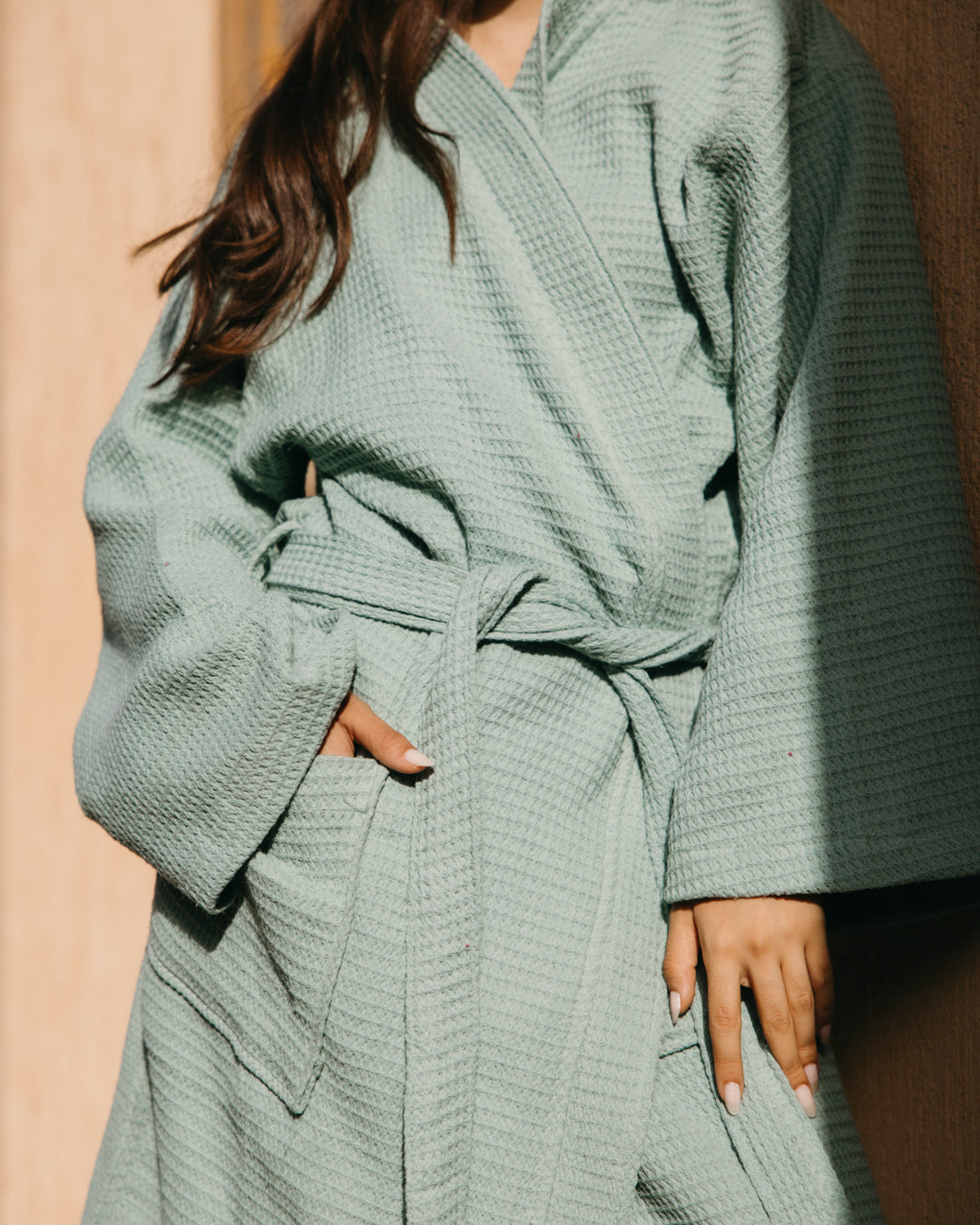 100% Cotton Waffle Bathrobe