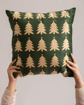 Golden Christmas Tree Spirit Cushion