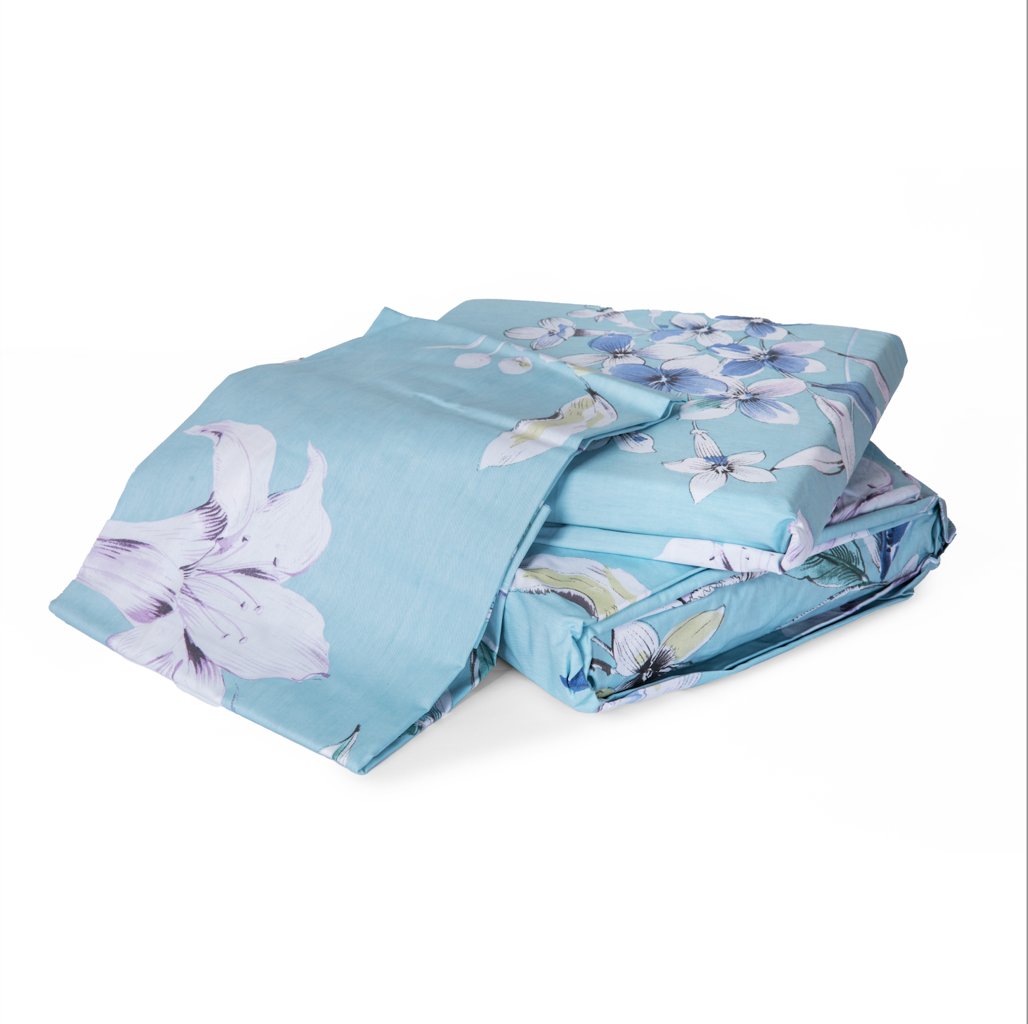 Flory Satin Fitted Sheet Set
